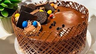 Chocolate truffle cake decoration  how to make chocolate truffle cake [upl. by Teresina]