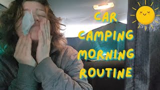 Car Camping Morning Routine [upl. by Airetnohs]