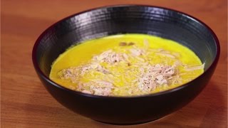 Recette de Velouté de potimarron chataîgne et foie gras  750g [upl. by Rehtaef]