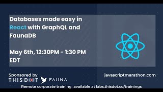 Databases made easy in React with GraphQL and FaunaDB [upl. by Asum687]