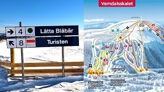 SKISTAR VEMDALEN 8 Turisten ski slope average hard 2023 [upl. by Asusej]