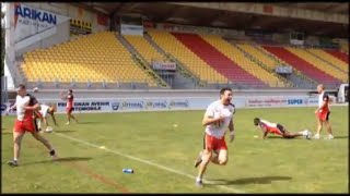 Entraînement vitesse et agilité  Dragons Catalans 2014 [upl. by Beauvais632]