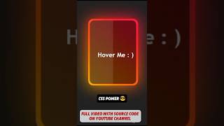 CSS Box Hover Effect  CSS Tips ✅ coding css3animation webdevelopment hovereffect animation [upl. by Gilligan]