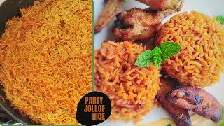 SMOKY PARTY NIGERIAN JOLLOF RICE NO PARBOIL METHOD QUICK PARTY JOLLOF RICE ADEOLAS KITCHEN [upl. by Silbahc]