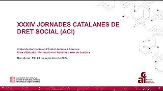 XXXIV Jornades Catalanes de Dret Social ACI  Taula 2 [upl. by Holly-Anne]