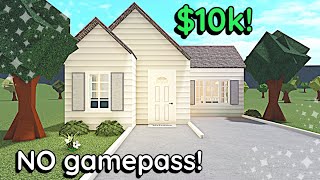 10k Bloxburg NO GAME PASS Starter House Build For Beginners [upl. by Marris]