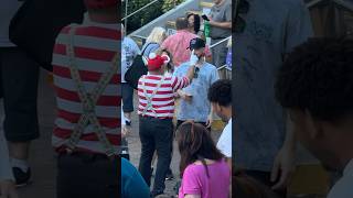 Slow down buddy 😆 Tom mime Seaworld Christmas Celebration seaworldmime tomthemime [upl. by Gnidleif665]