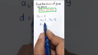 Find the sum of first 24 terms nth terms of an ap  maths arithmeticprogression 10thmaths [upl. by May]