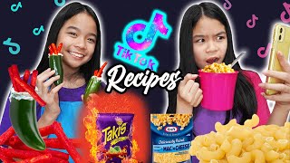 Testing VIRAL TIKTOK RECIPES Jalapeno Cream Cheese Takis Mac amp Cheese Cup [upl. by Henryk]