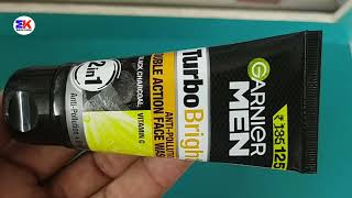 Garnier Men Turbo Bright Face wash  Garnier Men Face wash Uses Benefits Dosage Review in Hindi [upl. by Ahsot]