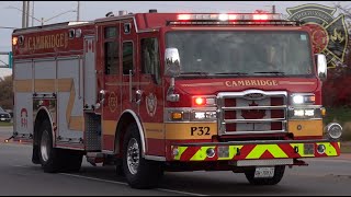 Cambridge Fire  Pumper 32 Responding [upl. by Terhune]