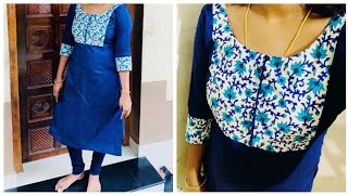 Potli Button Neck Designer Kurti Cutting And Stitching [upl. by Ecnerrot]