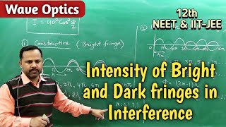 Intensity amp conditions of Bright and Dark fringes in Interference  Wave Optics 12th Physics Term 2 [upl. by Shayn]