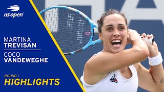 Martina Trevisan vs Coco Vandeweghe Highlights  2021 US Open Round 1 [upl. by Ailefo237]