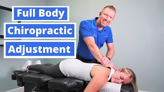 Pinched Nerve in Neck Relief with Full Body Chiropractic Adjustment  Chiropractor Exam amp Adjustment [upl. by Amsed]