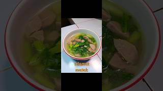 Masak apa hari ini SAYUR BENING SAWI IJO BAKSO idemenuhariini cooking food sayurbening shorts [upl. by Elrod]