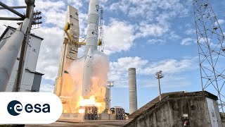 Up close and personal Ariane 6 liftoff from the launchpad [upl. by Aitra130]