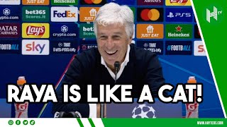 RAYA is a CAT I Atalanta boss Gasperini REACTS to ARSENAL wonder save [upl. by Goltz]