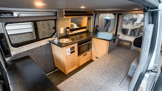 FULLY LOADED MICRO CAMPER VAN  FULL TOUR 2019 Ford Transit Connect [upl. by Xonel247]