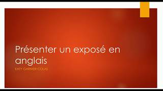 presenter un expose [upl. by Gleason]