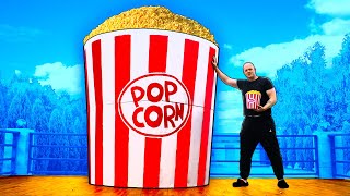 I filled a Giant Bucket of 1000000 popcorn [upl. by Ahsaei]