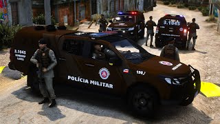 CONFRONTO NA FAVELA RONDESP PMBA  GTA 5 POLICIAL [upl. by Elitnahc]