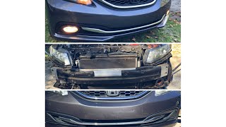 FOG LIGHT INSTALLATION  2014 HONDA CIVIC LX [upl. by Fromma]