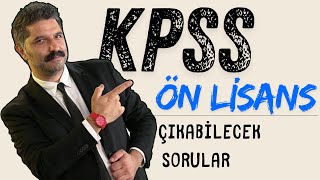 KPSS  Ön Lisans  Çıkabilecek Sorular [upl. by Mauricio965]