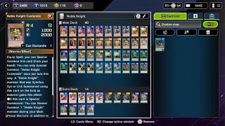 YuGiOh Master Duel Pure Noble Knight Deck [upl. by Adnohsak941]