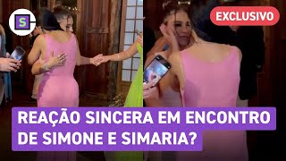 Simone e Simaria se reencontram em casamento do irmão e reação divide opiniões Veja vídeo exclusivo [upl. by Beora]