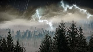 10 Hours Rain amp Thunder  Rainstorm Sounds for Sleep Studying or Relaxation  Nature White Noise [upl. by Nellak]