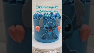 Decora una Tarta de Stitch en 60 Segundos 🎂💙 [upl. by Reh]