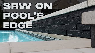 Inground Pool Retaining Wall with TechoBlocs Fascia Iconic [upl. by Enilauqcaj]