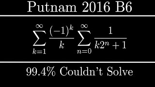 The Hardest Problem on the Hardest Math exam  Putnam B6 2016 [upl. by Arabella152]