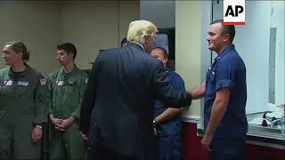 Trump visits Coast Guard station on Thanksgiving [upl. by Lessard]