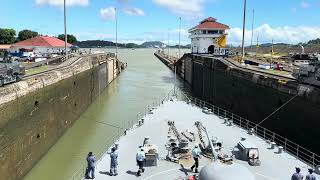 Leaving Miraflores lock Panama Canal [upl. by Audwin]