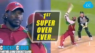 Best Super Over  Super Gayle Storm  1st Super Over Ever in T20 Cricket [upl. by Gord261]