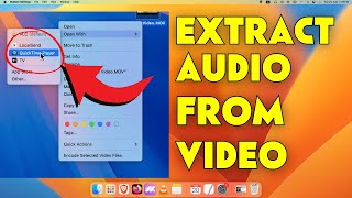 Extract Audio from Video in Mac  How to Use Quicktime Player to Extract Audio from Video in Mac [upl. by Lanette]