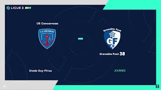 Concarneau vs Grenoble Foot 38 Résumé et Buts  Ligue 2 202324 [upl. by Sanalda]