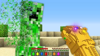 USEI A MANOPLA DO THANOS PRA DESTRUIR o Minecraft [upl. by Kippar590]