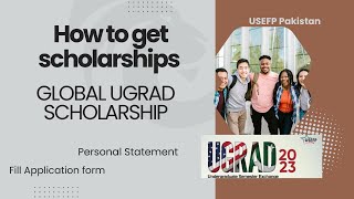 Tips to apply for Global UGRAD Scholarship Check Out This Winning Personal Statement [upl. by Foster]