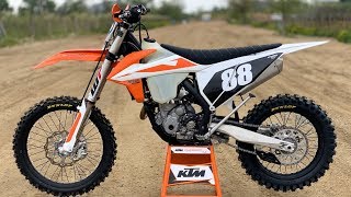 First Ride 2019 KTM 250XCF  Motocross Action Magazine [upl. by Eimma]