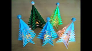 DIYWeihnachtsbaum aus KopierpapierChristmas tree from copy paper [upl. by Arica163]