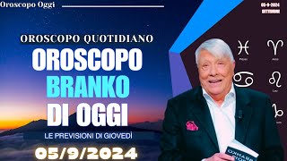 Branko Oroscopo 5 Settembre 2024 Cosa Dicono le Stelle [upl. by Berrie]