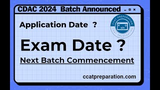 CDAC 2024 Batch Announced  CCAT Preparation 2024 [upl. by Hsivat]