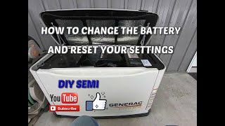 How to change the battery and reset your settings in a Generac standby generator [upl. by Dressler]