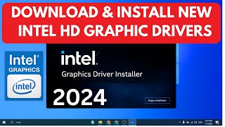 How To Download amp Install Intel hd Graphics Driver For windows 10  11 2024 [upl. by Roots]