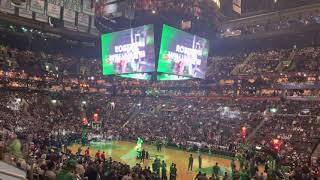 Fire alarm goes off in the middle of the Celtics pregame introduction 🚨 [upl. by Kynthia540]