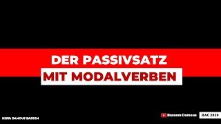 Passivsatz mit Modalverben [upl. by Kcitrap40]