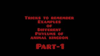 Tricks to remember Example of different phylums animal kingdom📝part1 [upl. by Olathe]